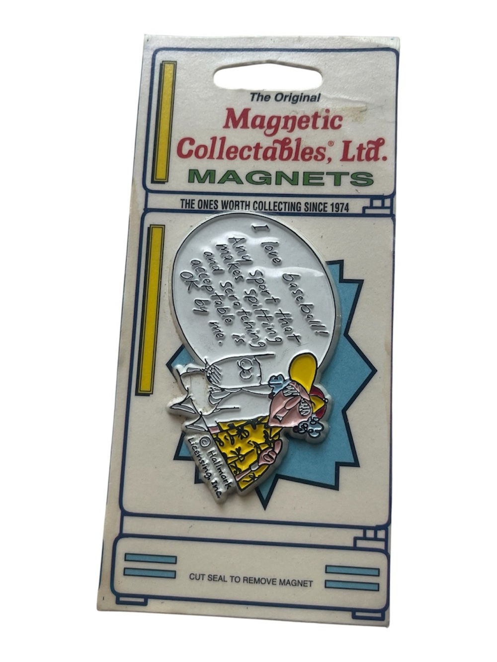 vintage Hallmark Maxine baseball refrigerator magnet Magnetic Collectables, Ltd.